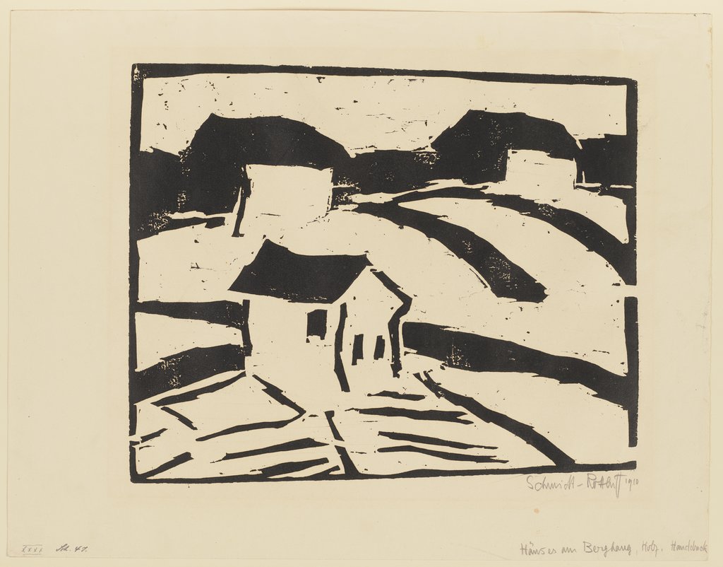 Häuser am Berghang, Karl Schmidt-Rottluff