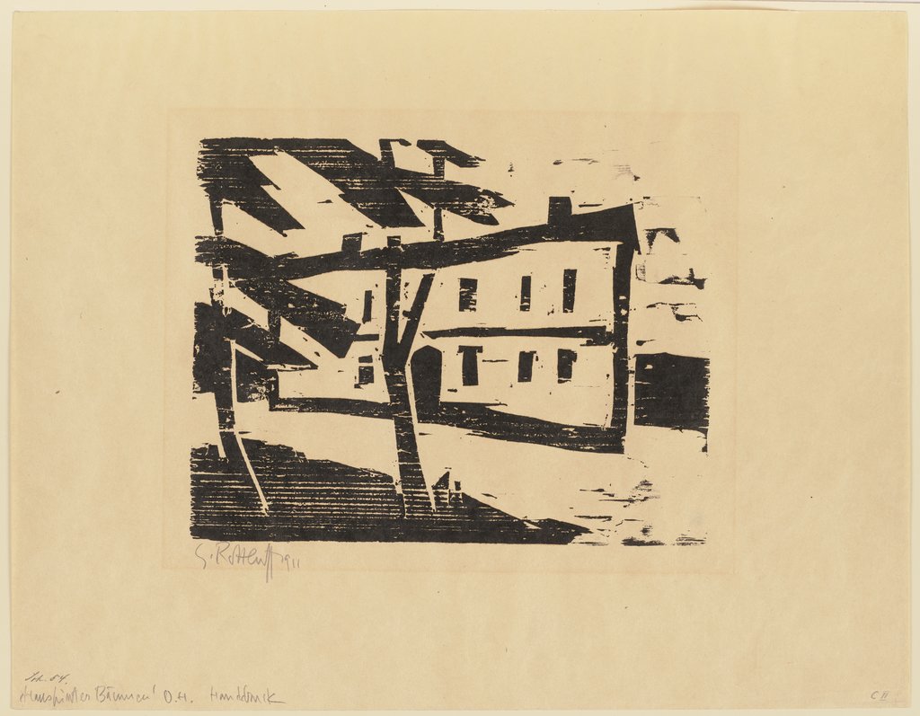 Haus hinter Bäumen, Karl Schmidt-Rottluff