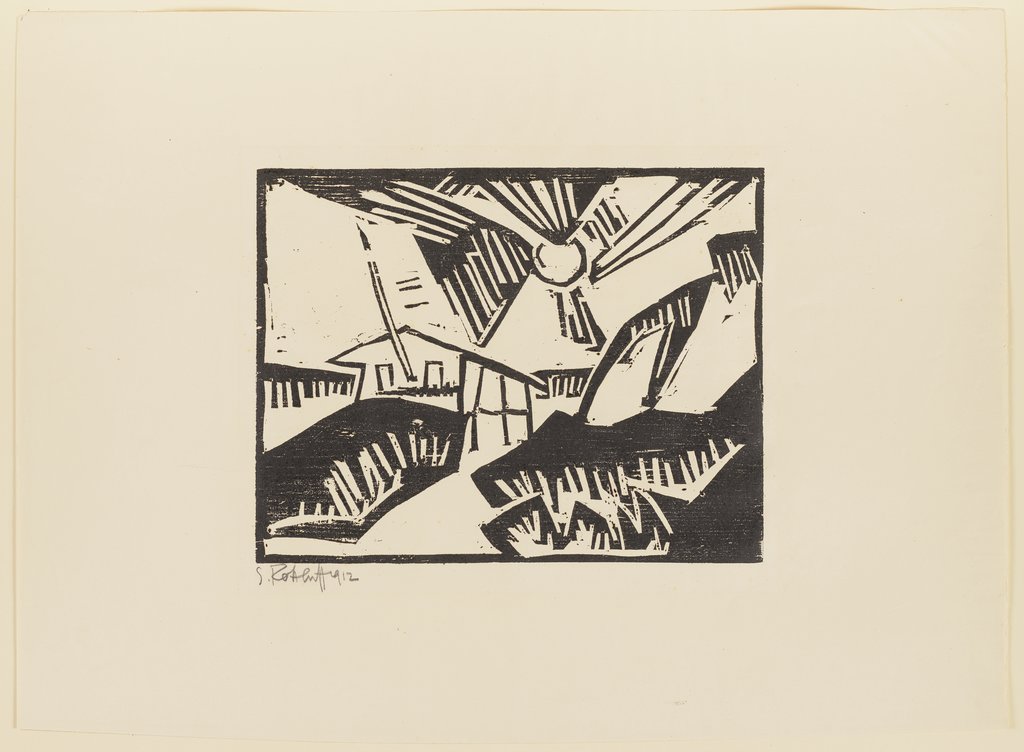 Dünenlandschaft mit Sonne, Karl Schmidt-Rottluff