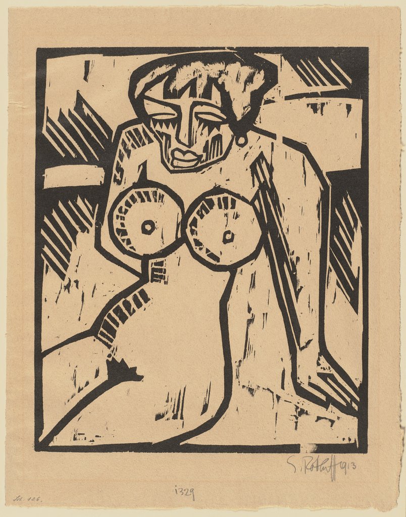 Mädchen mit aufgestütztem Arm, Karl Schmidt-Rottluff