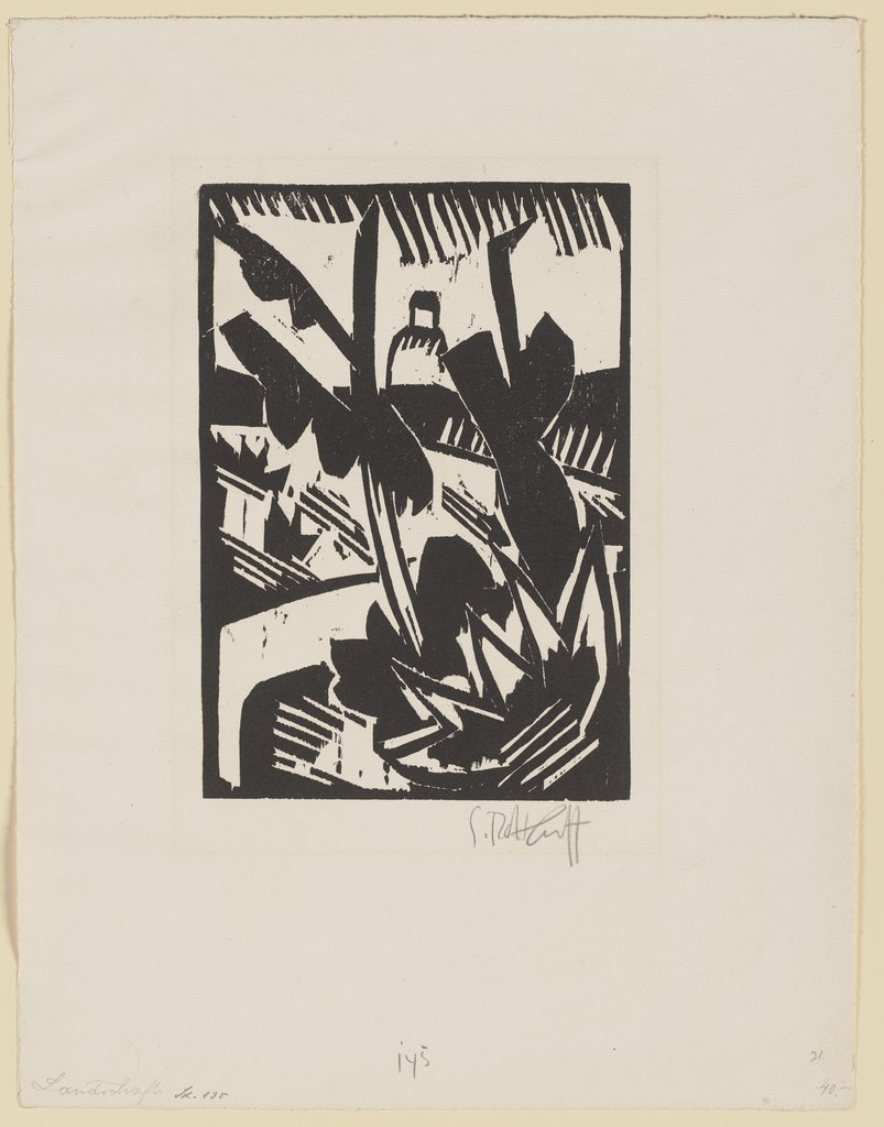 Kleine Landschaft mit Leuchtturm, Karl Schmidt-Rottluff