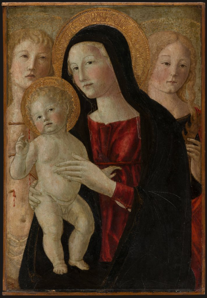 Virgin and Child with Saints Sebastian and Catherine of Alexandria, Neroccio di Bartolomeo di Benedetto de' Landi;  workshop