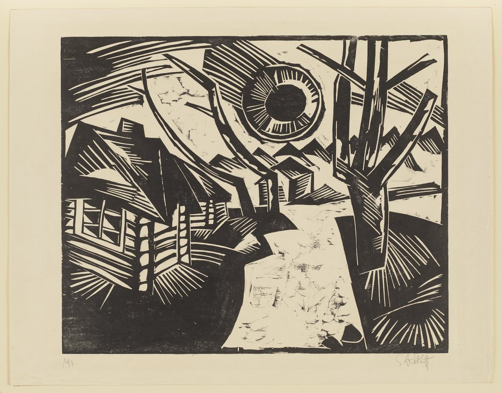 Russische Landschaft mit Sonne, Karl Schmidt-Rottluff