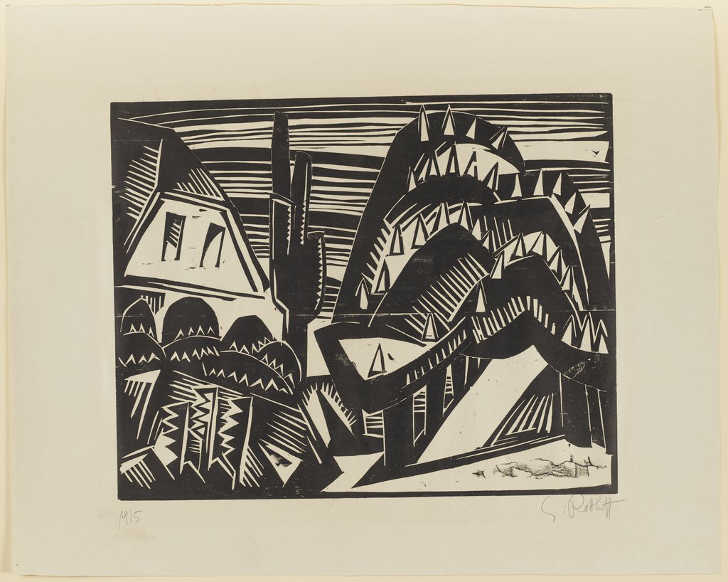 Landschaft mit Kastanienallee, Karl Schmidt-Rottluff