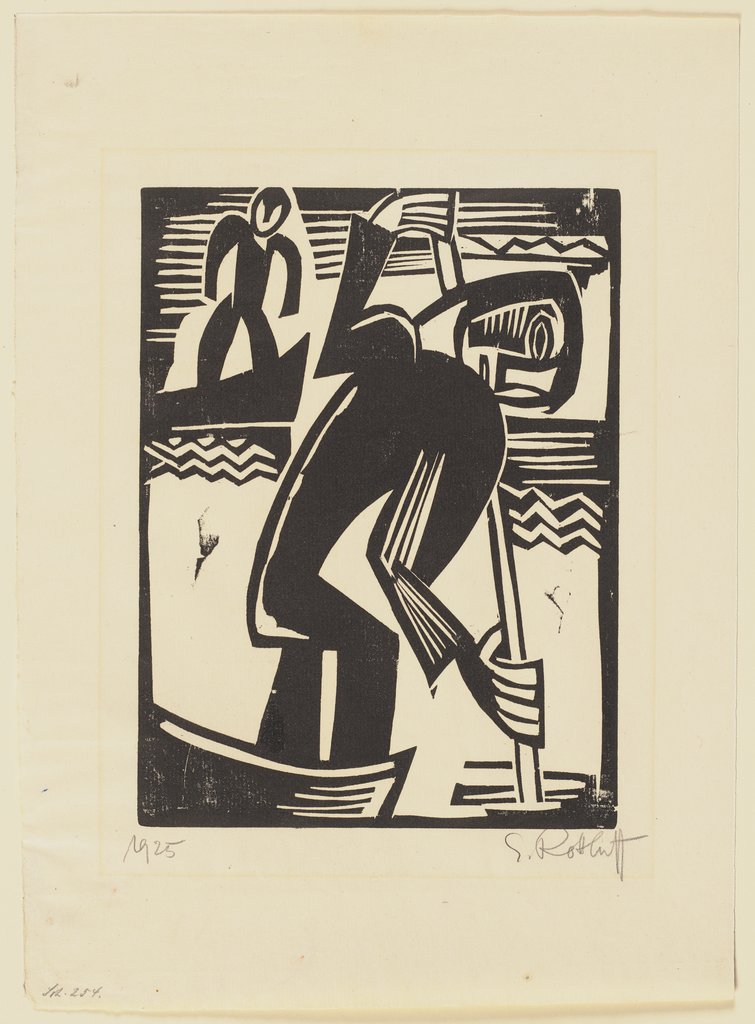 Fisherman Spearing Eels, Karl Schmidt-Rottluff