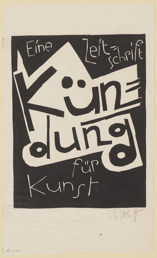 Kündung. Eine Zeitschrift für Kunst (Titel), Karl Schmidt-Rottluff